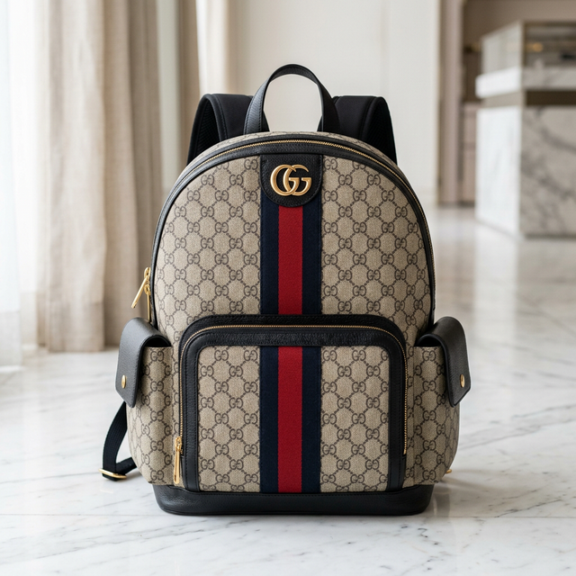 Mochila Gucci Ophidia GG Supreme Clássica Web